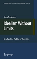 Cover: Idealism Without Limits - Springer
