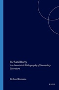 Cover: Richard Rorty - Rodopi