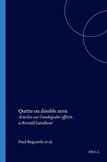 Cover: Quitte ou double sens - Rodopi