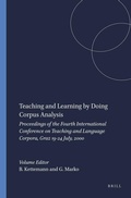 Cover: Teaching and Learning by Doing Corpus Analysis - Rodopi