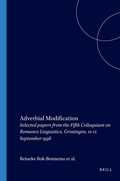 Cover: Adverbial Modification - Rodopi