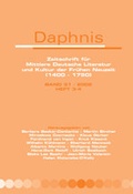 Cover: Daphnis, Zeitschrift f&uuml;r Mittlere Deutsche Literatur und Kultur der Fr&uuml;hen Neuzeit. - Rodopi