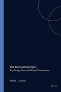 Cover: On Translating Signs - Rodopi