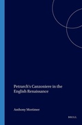 Cover: Petrarch's Canzoniere in the English Renaissance - Rodopi