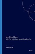 Cover: Justifying Blame - Rodopi