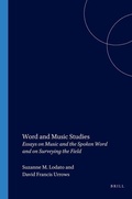 Cover: Word and Music Studies - Rodopi
