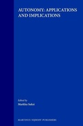 Cover: Autonomy:Applications and Implications - Kluwer Law International