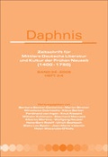 Cover: Daphnis, Zeitschrift Fuer Mittlere Deutsche Literatur und Kultur der Fruehen Neuzeit - Rodopi