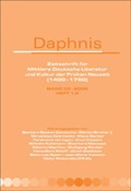 Cover: Daphnis, Zeitschrift Fuer Mittlere Deutsche Literatur Und Kultur Der Fruehen Neuzeit (1400-1750) - Rodopi