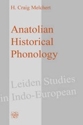 Cover: Anatolian historical phonology - Rodopi