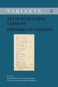 Cover: Texts in Multiple Versions - Histories of Editions - Rodopi