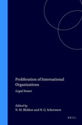 Cover: Proliferation of International Organizations:Legal Issues - Kluwer Law International