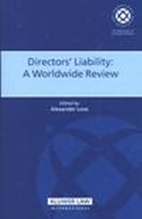 Enlarge image Cover: Directors' Liability - Kluwer Law International