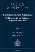 Cover: Thinking English Grammar - Peeters Publishers