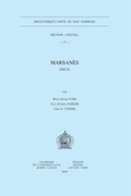 Cover: Marsanes (NH X) - Peeters Publishers