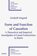 Cover: Form and Function of Causation - Peeters Publishers