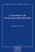 Cover: A Concordance of the Armenian Apocryphal Adam Books - Peeters Publishers
