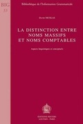Cover: La distinction entre noms massifs et noms comptables - Peeters Publishers