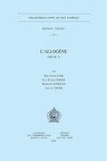 Cover: L'Allogene (NH XI, 3) - Peeters Publishers