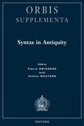 Cover: Syntax in Antiquity - Peeters Publishers