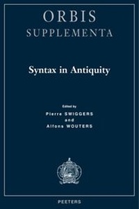 Enlarge image Cover: Syntax in Antiquity - Peeters Publishers