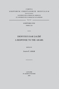 Cover: Dionysius bar Salibi. A Response to the Arabs - Peeters Publishers