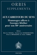 Cover: Aux Carrefours du Sens - Peeters Publishers