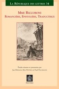 Cover: Mme Riccoboni, Romanciere, Epistoliere, Traductrice - Peeters Publishers