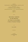 Cover: The Syriac Versions of the Writings of Cyril of Alexandria. A Study in Translation Technique - Peeters Publishers
