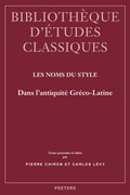 Cover: Les noms du style dans l'Antiquite greco-latine - Peeters Publishers