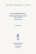 Cover: Qui Sommes-Nous? - Peeters