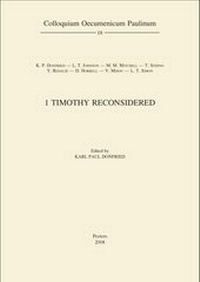 Enlarge image Cover: 1 Timothy Reconsidered - Peeters Publishers