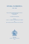 Cover: Studia Patristica. Vol. XLIX - St Augustine and his Opponents - Peeters Publishers