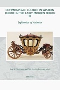 Cover: Commonplace Culture in Western Europe in the Early Modern Period III - Peeters Publishers