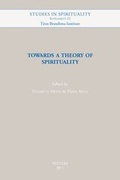 Cover: Towards a Theory of Spirituality - Peeters Publishers