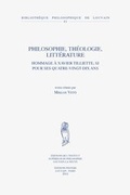 Cover: Philosophie, Theologie, Litterature - Peeters Publishers