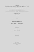 Cover: Isacco di Ninive. Terza Collezione - Peeters Publishers