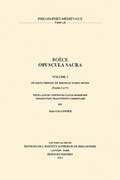 Cover: Boece, Opuscula Sacra. Volume 2. <<De sancta trinitate>>, <<De persona et duabus naturis>> (Traites I et V) - Peeters Publishers