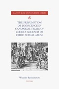 Cover: The Presumption of Innocence in Canonical Trials of Clerics Accused of Child Sexual Abuse - Peeters Publishers