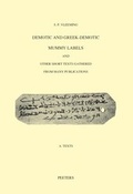 Cover: Demotic and Greek-Demotic Mummy Labels and Other Short Texts Gathered from Many Publications - Peeters Publishers