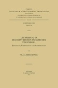 Cover: Die Briefe 42-58 des ostsyrischen Patriarchen Timotheos I - Peeters Publishers
