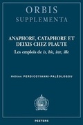 Cover: Anaphore, cataphore et deixis chez Plaute - Peeters Publishers