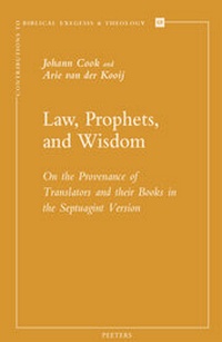 Enlarge image Cover: Law, Prophets, and Wisdom - Peeters Publishers