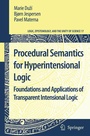 Cover: Procedural Semantics for Hyperintensional Logic - Springer
