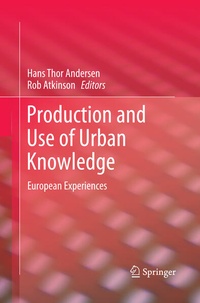 Enlarge image Cover: Production and Use of Urban Knowledge - Springer