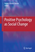 Cover: Positive Psychology as Social Change - Springer