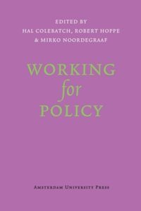 Enlarge image Cover: Working for Policy - Amsterdam University Press