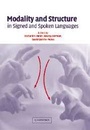 Cover: Modality and Structure in Signed and Spoken Languages - Cambridge University Press