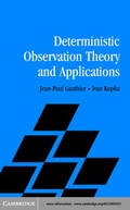Cover: Deterministic Observation Theory and Applications - Cambridge University Press