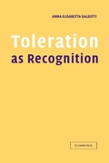 Cover: Toleration as Recognition - Cambridge University Press